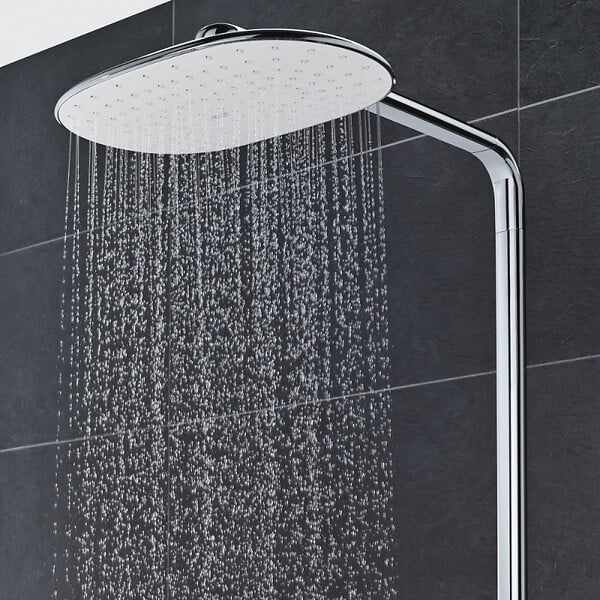 GROHE - Colonne de douche thermostatique Rainshower System SmartControl Mono 360 Blanc/chromé + Panier douche Start Cube - large