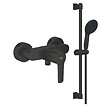 GROHE - Mitigeur douche mécanique Start avec ensemble de douche 2 jets noir mat - vignette