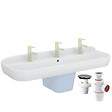 VITRA - Lavabo pour enfant VitrA Sento Kids 125 cm + siphon et bonde Wirquin - vignette