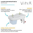 VITRA - Lavabo pour enfant VitrA Sento Kids 85 cm + siphon et bonde Wirquin - vignette