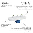 VITRA - Lavabo pour enfant VitrA Sento Kids 125 cm + cache siphon bleu + siphon et bonde WIRQUIN - vignette