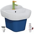 VITRA - Lavabo pour enfant VitrA Sento Kids 45 cm + cache siphon bleu + Mitigeur lavabo Sento Kids + siphon et bonde WIRQUIN - vignette