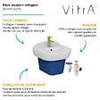 VITRA - Lavabo pour enfant VitrA Sento Kids 45 cm + cache siphon bleu + Mitigeur lavabo Sento Kids + siphon et bonde WIRQUIN - vignette