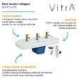 VITRA - Lavabo pour enfant VitrA Sento Kids 125 cm + cache siphon bleu + 3 mitigeurs lavabo VitrA Sento Kids + siphon et bonde WIRQUIN - vignette