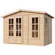 TIMBELA - Abri de jardin en bois 6 m2 - avec des bardeaux bitumineux - M334FB+H334FBBROWN - vignette