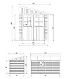 TIMBELA - Abri de Jardin en Bois Naturel (sans paroi latérale)- H243xl216xL416 cm/8 m2 - M340 - vignette
