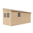 TIMBELA - Abri de Jardin en Bois Naturel (avec paroi latérale) - H244xl218xL514 cm/10 m2 - M341A - vignette