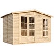 TIMBELA - Abri de jardin en bois 6 m2 - avec des bardeaux bitumineux - M334FB+H334FBRED - vignette