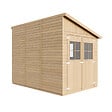 TIMBELA - TIMBELA M339A+M339G  Abri de Jardin en Bois Naturel (avec paroi latérale) AVEC LES PLANCHERS IMPRÉGNÉ- H244xl218xL318 cm/6 m2 - vignette