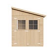 TIMBELA - TIMBELA M341+M341G Abri de Jardin en Bois Naturel (sans paroi latérale) PLUS LES PLANCHERS IMPRÉGNÉ- H244xl216xL513 cm/10 m2 - vignette