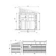 TIMBELA - TIMBELA M341+M341G Abri de Jardin en Bois Naturel (sans paroi latérale) PLUS LES PLANCHERS IMPRÉGNÉ- H244xl216xL513 cm/10 m2 - vignette