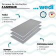 WEDI - Lot de 3 panneaux de construction 250 x 60 x 4 cm + bande d'armature et colle - vignette