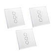 DAEWOO - Pack de 3 interrupteurs pour volet roulant WiFi connectés encastrables - vignette