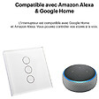 DAEWOO - Pack de 3 interrupteurs pour volet roulant WiFi connectés encastrables - vignette