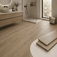 MCCOVER - Sol SPC haute résistance clipsable tout en un cèdre patiné 1,95 m² (couche d'usure de 0,5 mm) Cèdre patiné, E : 5 mm, l : 228 mm, L : 1222 mm, Surface m² - 1,95 - vignette