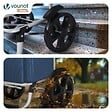 VOUNOT - Chariot de course pliable aluminium 2 roues bleu marine - vignette