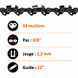 GT GARDEN - Lot de 3 chaînes 44 maillons pour multifonction 4 en 1 et outil sur perche - vignette