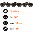 GT GARDEN - Guide 20 pouces (50 cm) avec chaîne 76 maillons pour tronçonneuse - vignette