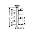 HANSGROHE - Ecostat Square Set de finition pour mitigeur thermostatique encastré avec robinet d'arrêt et inverseur (15714140) - vignette