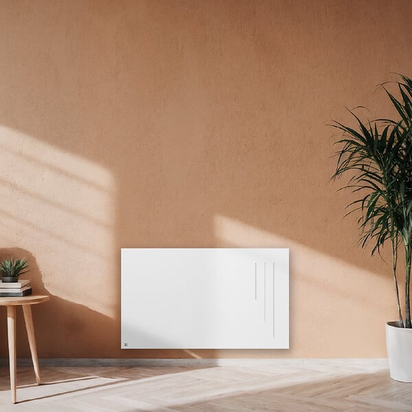 BESTHERM - Radiateur électrique fixe à inertie sèche céramique - BESTHERM - SPARK 1500W - horizontal blanc - NF - large