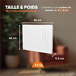 BESTHERM - Radiateur électrique fixe à inertie sèche céramique - BESTHERM - SPARK 1000W - horizontal blanc - NF - vignette