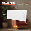 BESTHERM - Radiateur électrique fixe à inertie sèche céramique - BESTHERM - SPARK 2000W - horizontal blanc - NF - vignette