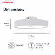 THOMSON - Ventilateur de plafond avec lumière THOMSON LILA avec 7 pales, diamètre de 50 cm et télécommande incluse - vignette