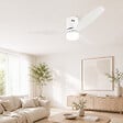 THOMSON - Ventilateur de plafond avec lumière THOMSON SARA avec 3 pales, diamètre de 132 cm et télécommande incluse - vignette