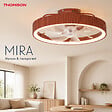 THOMSON - Ventilateur de plafond avec lumière THOMSON MIRA avec 7 pales, diamètre de 50 cm et télécommande incluse - vignette