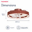 THOMSON - Ventilateur de plafond avec lumière THOMSON MIRA avec 7 pales, diamètre de 50 cm et télécommande incluse - vignette