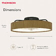 THOMSON - Ventilateur de plafond avec lumière THOMSON ALMA avec 7 pales, diamètre de 50 cm et télécommande incluse - vignette