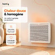 BESTHERM - Radiateur électrique fixe panneau rayonnant 1000W HOM'Y VAIL horizontal blanc NF - vignette