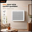 BESTHERM - Radiateur électrique fixe panneau rayonnant 1000W HOM'Y VAIL horizontal blanc NF - vignette