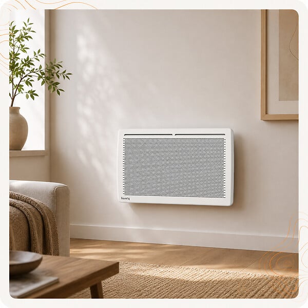 BESTHERM - Radiateur électrique fixe panneau rayonnant 1500W HOM'Y VAIL horizontal blanc NF - large