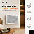BESTHERM - Radiateur électrique fixe panneau rayonnant 1500W HOM'Y VAIL horizontal blanc NF - vignette