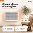 BESTHERM - Radiateur électrique fixe panneau rayonnant 1500W HOM'Y VAIL horizontal blanc NF - vignette