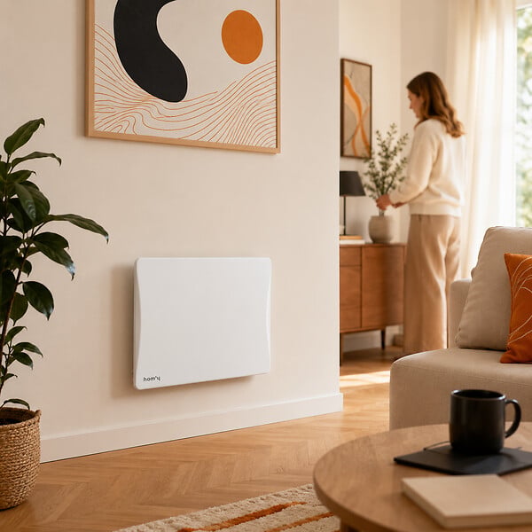 BESTHERM - Radiateur électrique fixe connecté WIFI à inertie sèche fonte 1000W Bestherm ALOA CONNECT horizontal blanc - large