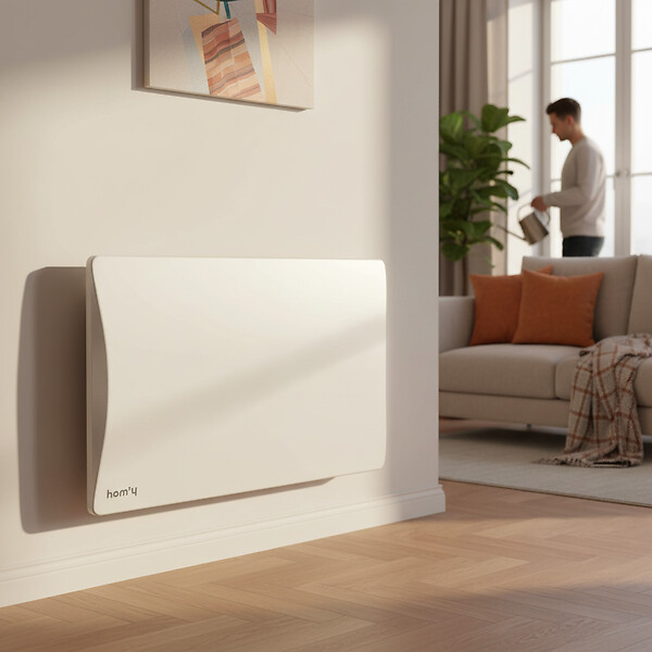BESTHERM - Radiateur électrique fixe connecté WIFI à inertie sèche fonte 1500W Bestherm ALOA CONNECT horizontal blanc - large