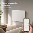 HOM'Y - Radiateur électrique fixe connecté WiFi à inertie sèche céramique - HOM'Y - ORPHEE CONNECT 1000W - horizontal blanc - NF - vignette