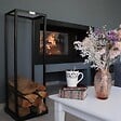 LE MARQUIER - Range-bûches intérieur acier - Actuel - Noir - 119 cm - vignette