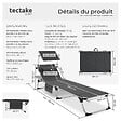 TECTAKE - Chaise longue en aluminium rembourrée pliable avec l'accent dossier réglable en 6 positions et poche latérale gris - vignette
