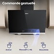 CIARRA - CIARRA Hotte inclinée 60cm - 3 Vitesses 710m³/h - Hotte de Cuisine Recyclage ou Evacuation Filtre Charbon Inclus - Commande Tactile et Gestuelle - CD6736AB - vignette