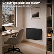 CIARRA - CIARRA CDHTD15A-B Radiateur Electrique Connecté Mural 1500W 10-15㎡ Double Cœur de Chauffe IP24 Chauffage Programable - vignette