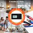 CIARRA - CIARRA CDHTD15A-B Radiateur Electrique Connecté Mural 1500W 10-15㎡ Double Cœur de Chauffe IP24 Chauffage Programable - vignette