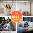 CIARRA - CIARRA CDHTD15A-B Radiateur Electrique Connecté Mural 1500W 10-15㎡ Double Cœur de Chauffe IP24 Chauffage Programable - vignette