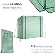 TECTAKE - Serre en plastique et acier résistante aux intempéries et aux UV 200 x 77 x 170 cm vert - vignette