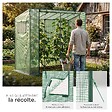 TECTAKE - Serre en plastique et acier résistante aux intempéries et aux UV 200 x 77 x 170 cm vert - vignette