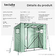 TECTAKE - Serre en plastique et acier résistante aux intempéries et aux UV 200 x 77 x 170 cm vert - vignette