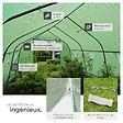 TECTAKE - Serre tunnel 18 m² 600x300x205cm vert - vignette