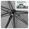 VOUNOT - Parasol de jardin inclinable avec aeration et sac bandouliere 270cm gris - vignette